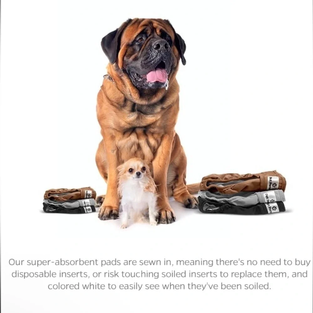 Pet Parents® Washable Dog Diapers (3pack) + Extenders  NEW
